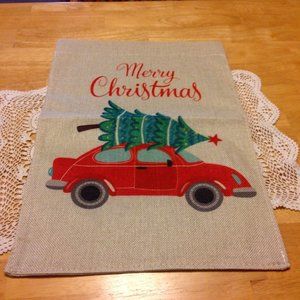 Rustic Christmas garden flag.